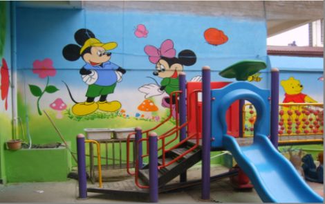 谷城幼儿园室外彩绘
